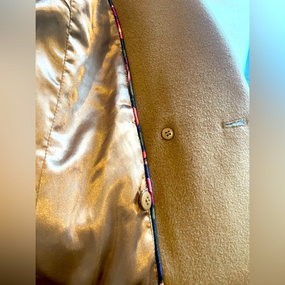Trina Turk Wool Blend Peacoat | Carmel - Tan - Picture 5 of 8
